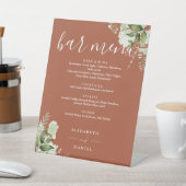 Signe De Table Terracotta Floral Greenery Bar Mariage Menu (In SItu)