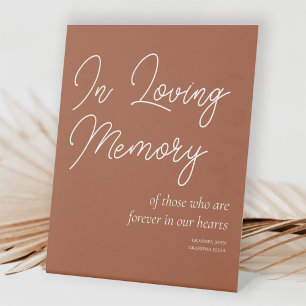 Signe De Table Terracotta In Love Mémoire Mariage Memorial