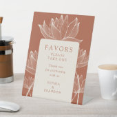 Signe De Table Terracotta Moderne Favoris Floraux (In SItu)