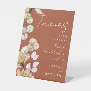 Signe De Table Terracotta Rustique Boho Transparent Favoris Flora