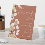 Signe De Table Terracotta Rustique Boho Transparent Favoris Flora (In SItu)