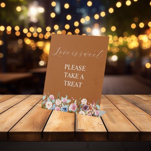 Signe De Table Terracotta Signature Script L'amour est doux Favor