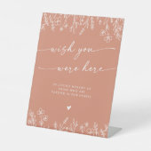 Signe De Table Terracotta wildflower Memorial Wish You Were Here (Recto)