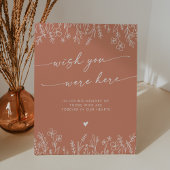 Signe De Table Terracotta wildflower Memorial Wish You Were Here