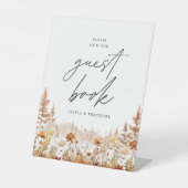 Signe De Table Terracotta Wildflower Mountain Guest Book Wedding (Recto)