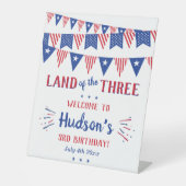 Signe De Table Terre Des Trois ! 4 juillet 3ème anniversaire (Recto)