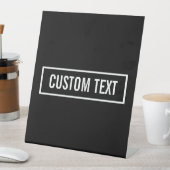 Signe De Table Texte modifiable moderne dans le cadre style logo  (In SItu)