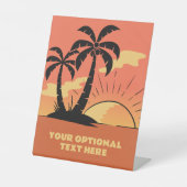 Signe De Table Texte personnalisé Coucher de soleil sur l'île tro (Recto)