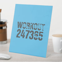 Texte usé et rayé Workout 247365 bleu