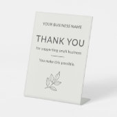 Signe De Table Thank You Minimalist Small Business Neutral (Recto)