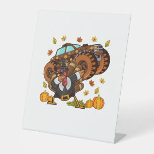 Signe De Table Thanksgiving Dabbing Turkey Monster Truck