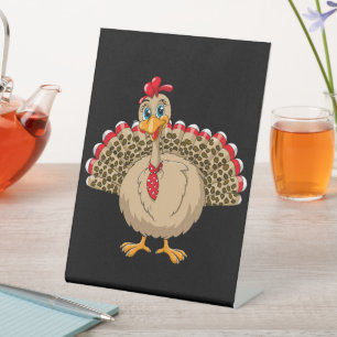 Signe De Table Thanksgiving Leopard Turquie Thanksgiving automne