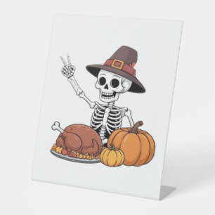 Signe De Table Thanksgiving X-ray Skeleton Funny Rock Hand Fall L