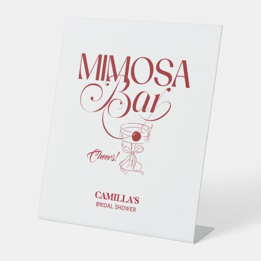 Signe De Table That’s Amore Red Bridal Shower Mimosa Bar (Recto)