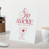 Signe De Table That’s Amore Red hand drawn Bridal Shower (In SItu)