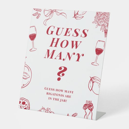 Signe De Table That's Amore Bridal Shower Guess how many Game (Recto)