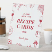 Signe De Table That's Amore Bridal Shower recipe card sign (In SItu)