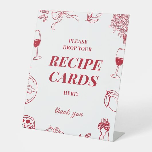 Signe De Table That's Amore Bridal Shower recipe card sign (Recto)