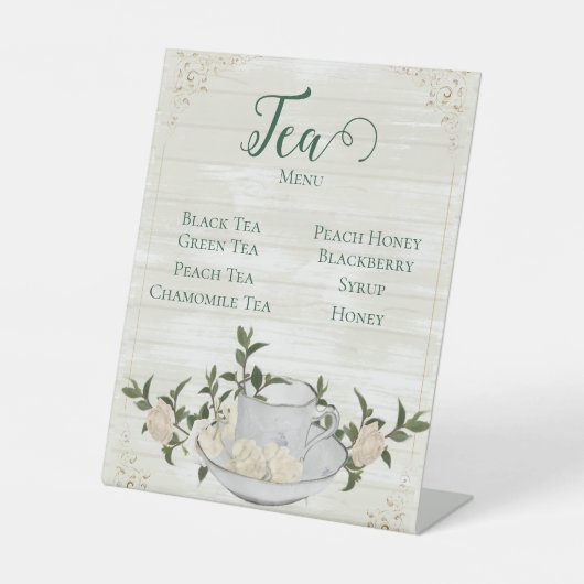 Signe De Table Thé de Ferme pour Mariage (Recto)