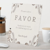 Signe De Table Thème Brown Floral Mariage (In SItu)