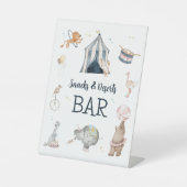 Signe De Table Thème d'anniversaire 1 an Fête de Cirque (Recto)