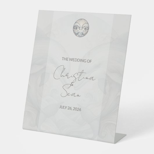 Signe De Table Thème Dauphin Tabletop mariage (Recto)