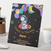 Signe De Table Thème de fête d'anniversaire dans l'espace (In SItu)