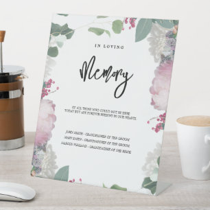 Signe De Table Thème de mariage floral