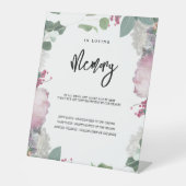 Signe De Table Thème de mariage floral (Recto)