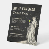 Signe De Table Thème de sorcière halloween Party Cocktail Menu (Recto)