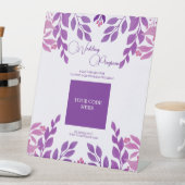 Signe De Table Thème Mariage Feuille violet (In SItu)