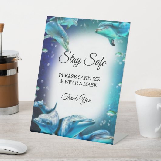 Signe De Table Thème Plage Dauphin Mariage Sécurité (In SItu)