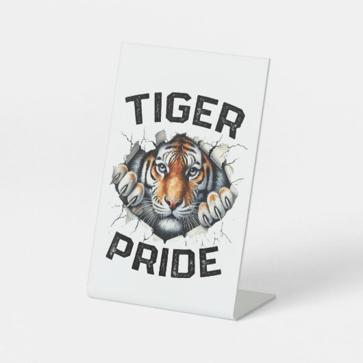 Signe De Table Tiger Pride Retro Tiger School (Recto)