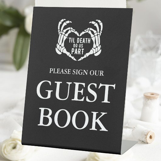 Signe De Table Til Death Black Gothic Mariage Signer Notre Livre