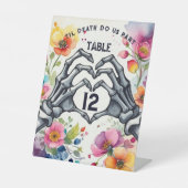 Signe De Table Til Death Do Us Part Mariage gothique Numéro de ta (Recto)