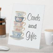 Signe De Table Time for Tea Bridal Shower Table Top Sign (In SItu)