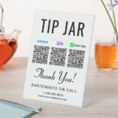 Signe De Table Tip Jar Venmo Zelle Cashapp QR Codes (In SItu)