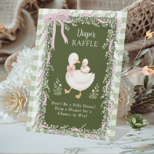 Signe De Table Tirage au sort des couches Silly Goose Gingham ros