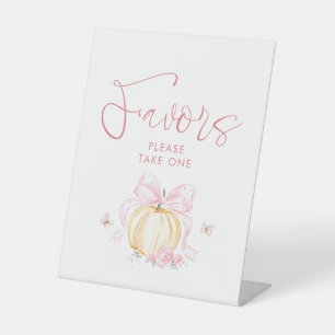 Signe De Table Tirage de couche bébé Citrouille Automne Faveurs d