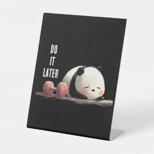 Signe De Table Tired Panda Gym – Dessins de sport drôles et migno