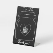Signe De Table Tiroir numérique à code QR noir professionnel (Recto)