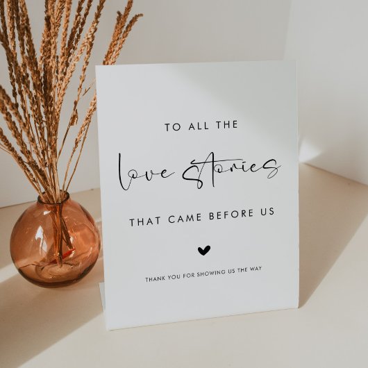 Signe De Table To All The Love Stories That Came Before Us