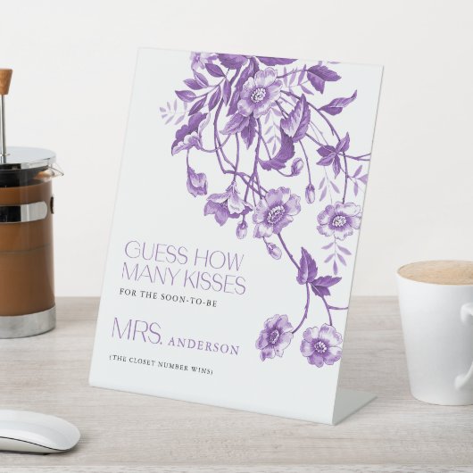 Signe De Table Toile Fête des mariées Florale Devine Combien De B (In SItu)