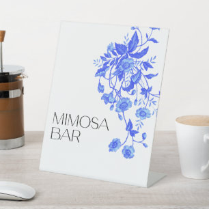 Signe De Table Toile Fête des mariées Florale Mimosa Bar