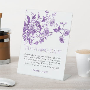 Signe De Table Toile Floral Pose Une Bague Sur Les Jeux De Fête d