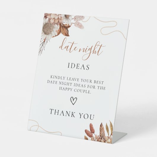 Signe De Table Tomber amoureux | Boho Date Fête des mariées de nu (Recto)