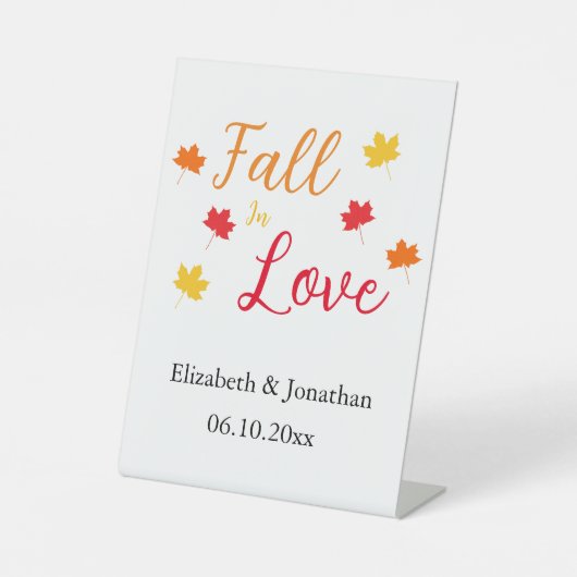 Signe De Table Tomber dans l'amour (Recto)