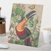 Signe De Table Toucan Jungle Tropical Bird Belle antique (In SItu)