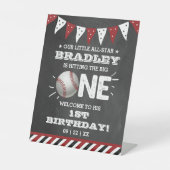 Signe De Table Toucher Le Grand | Baseball 1er anniversaire (Recto)