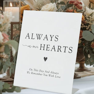 Signe De Table Toujours dans nos cœurs Mariage Mémorial